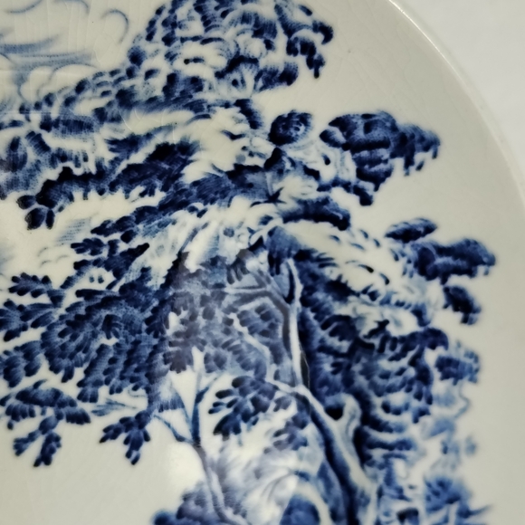 Enoch Wedgewood Tunstall Countryside 5 Bread/App Plates Vintage Blue & White - Picture 16 of 16
